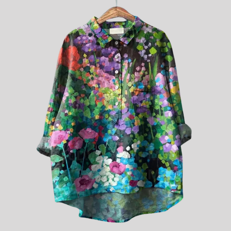 Matilde - Camisa Floral Hecha a Mano