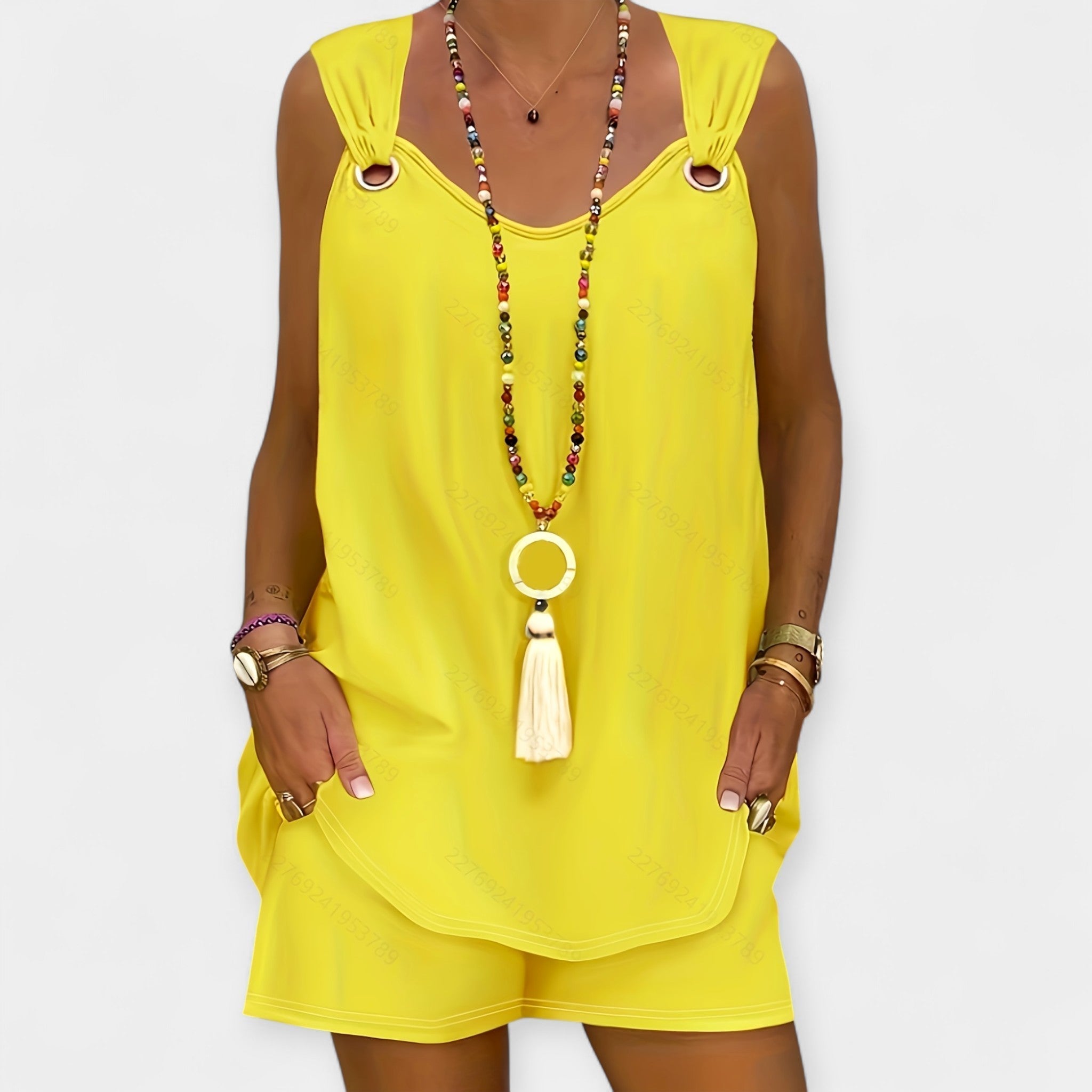 Laura - Sada bezrukávé blůzy se šortkami