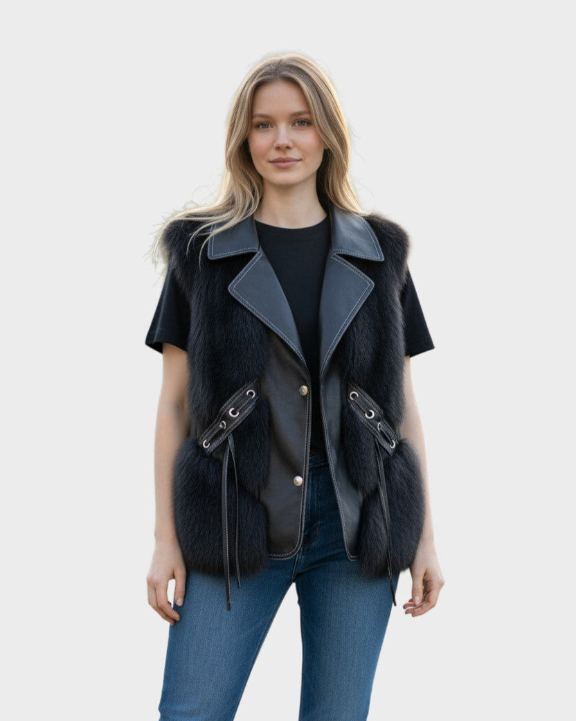 Alina™ kožená vesta – Stylová a nadčasová