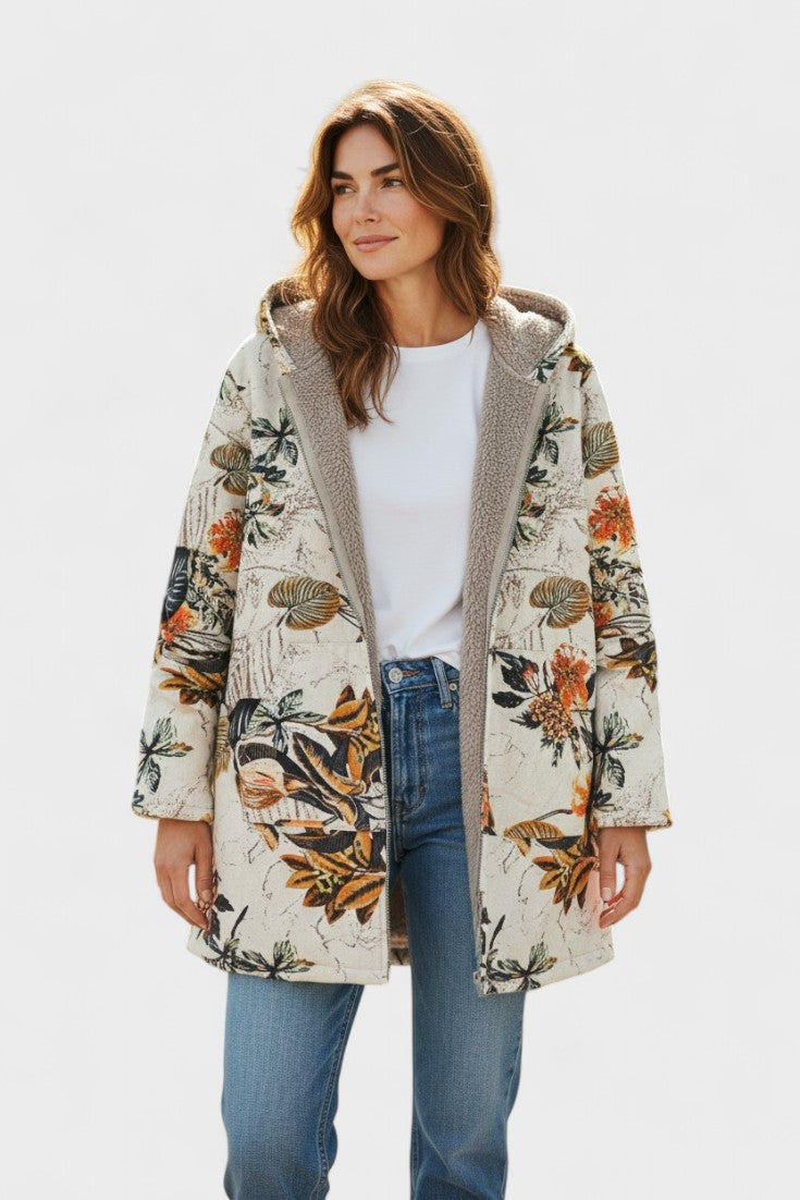 Fleural™ – Květinová fleece bunda