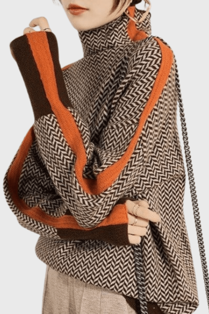 Leena™ Svetr s vysokým límcem