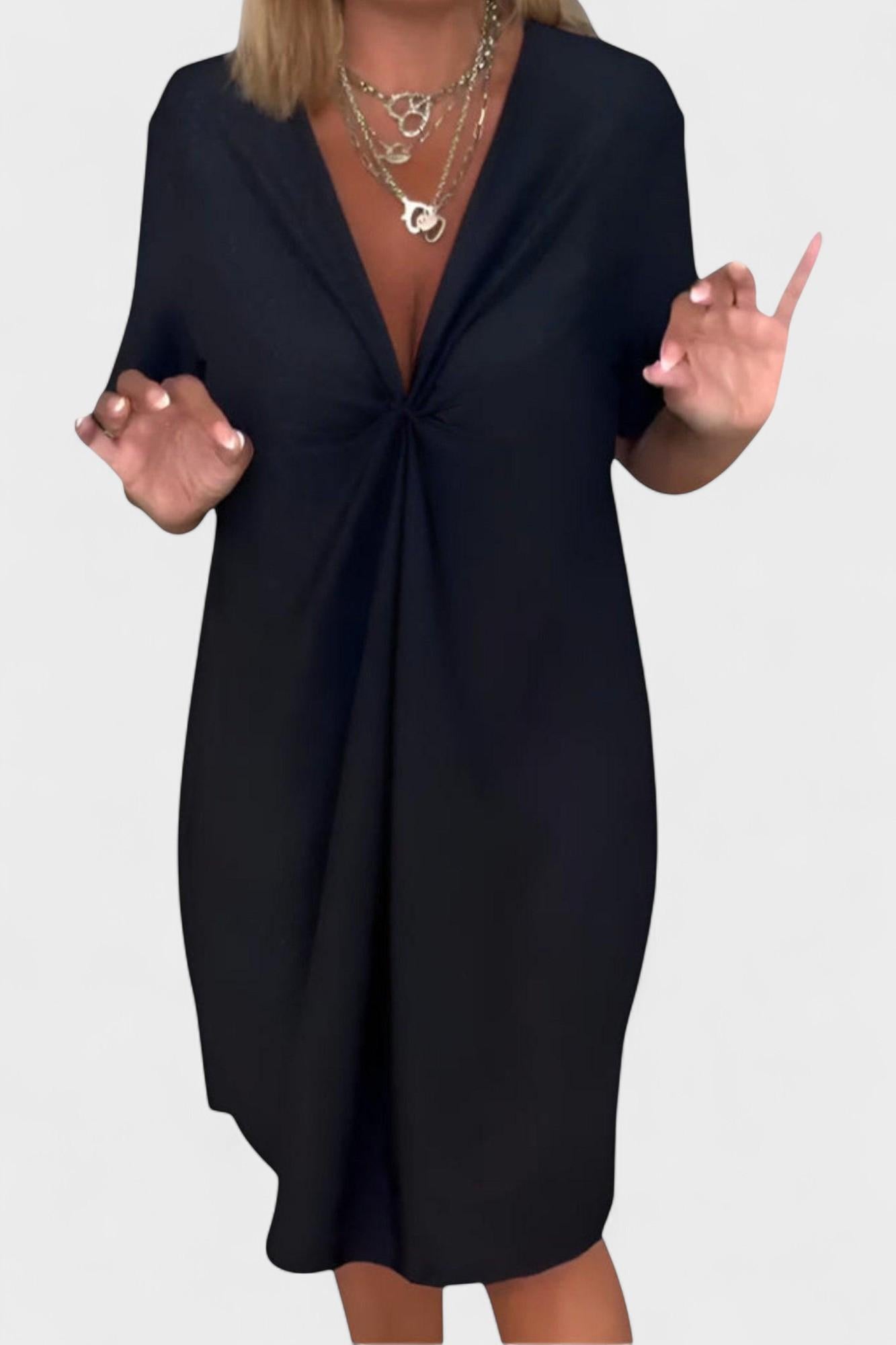 Šaty s V-výstřihem