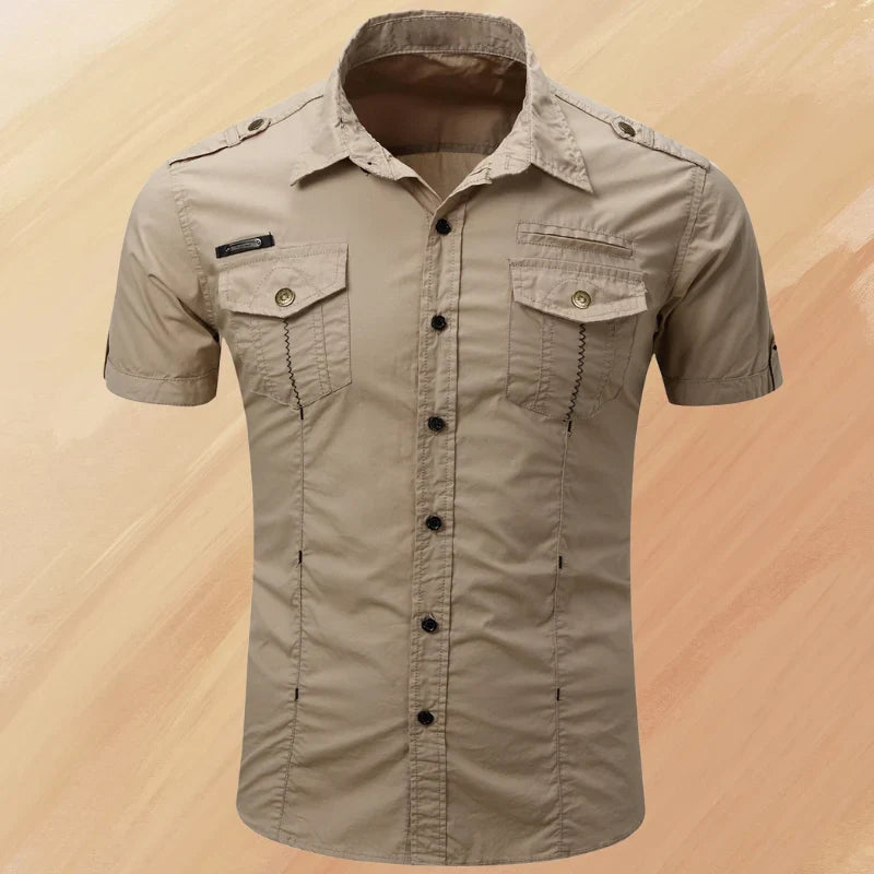 Benoit - Elegantní Letní Cargo Košile z Bavlny