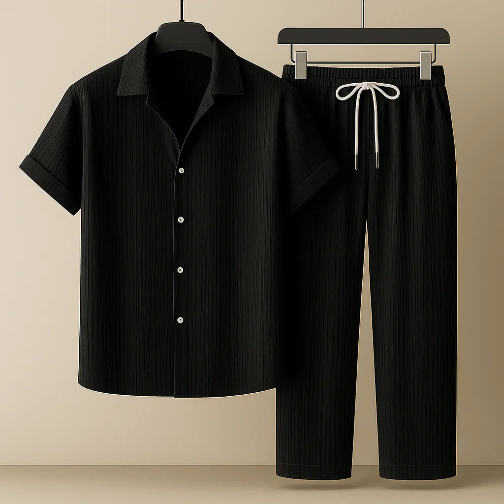 Isaac - Prémiová Lněná Košile a Kalhotová Sada