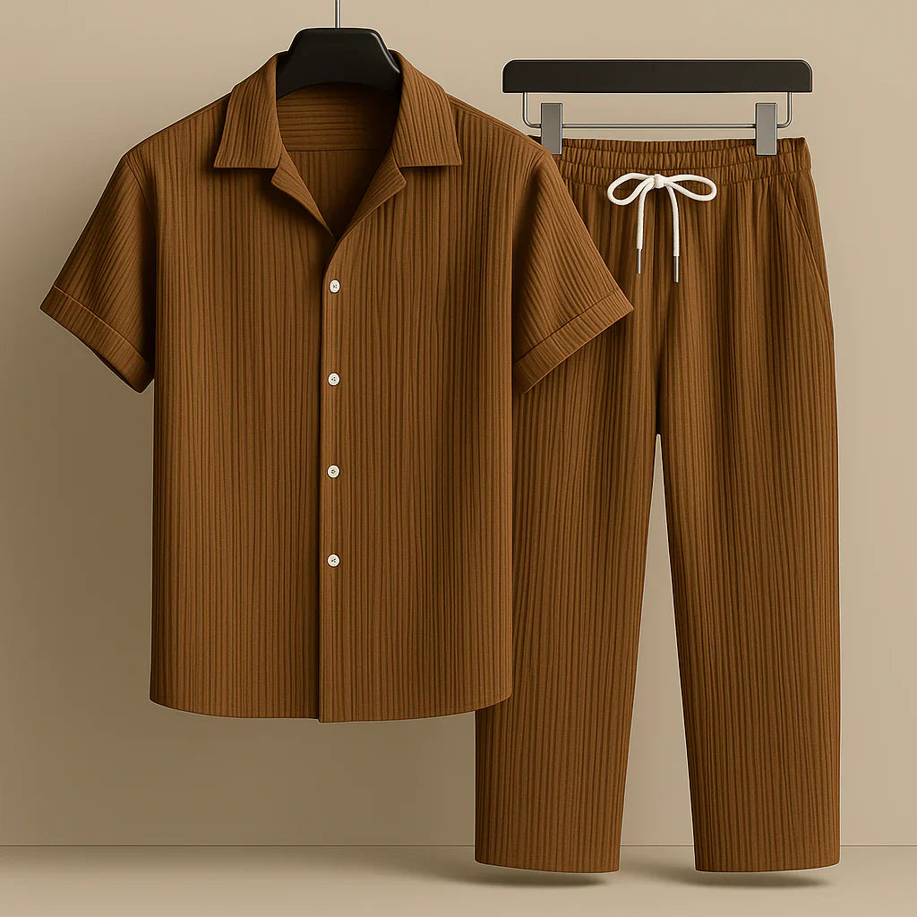 Isaac - Prémiová Lněná Košile a Kalhotová Sada