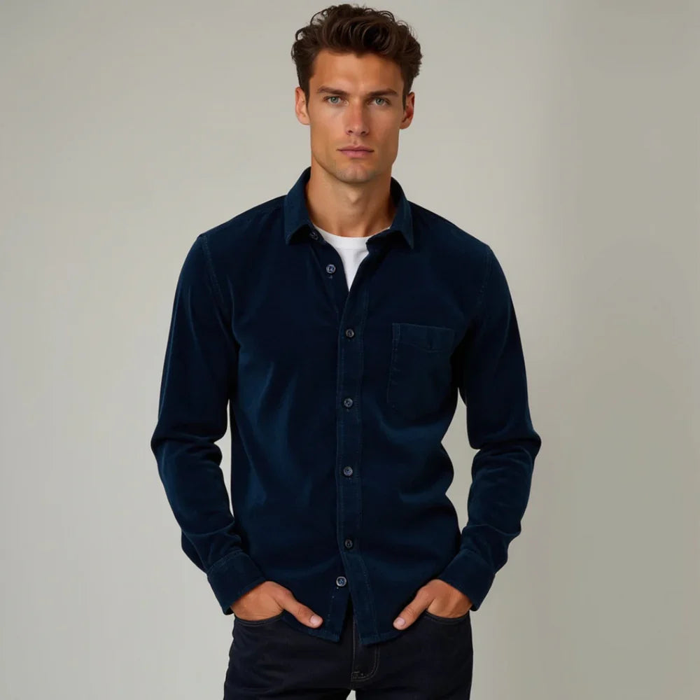 Melkon - Košile z Rybího Manšestru z Čisté Bavlny