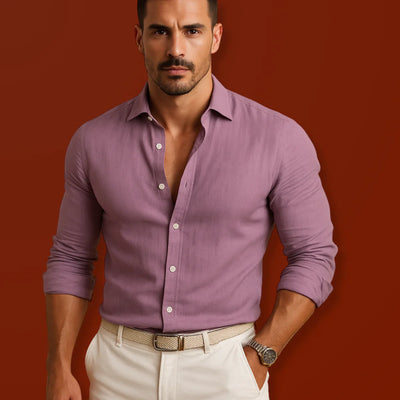 Nikola - Elegantní Oxford Košile Z Bavlny A Lnu