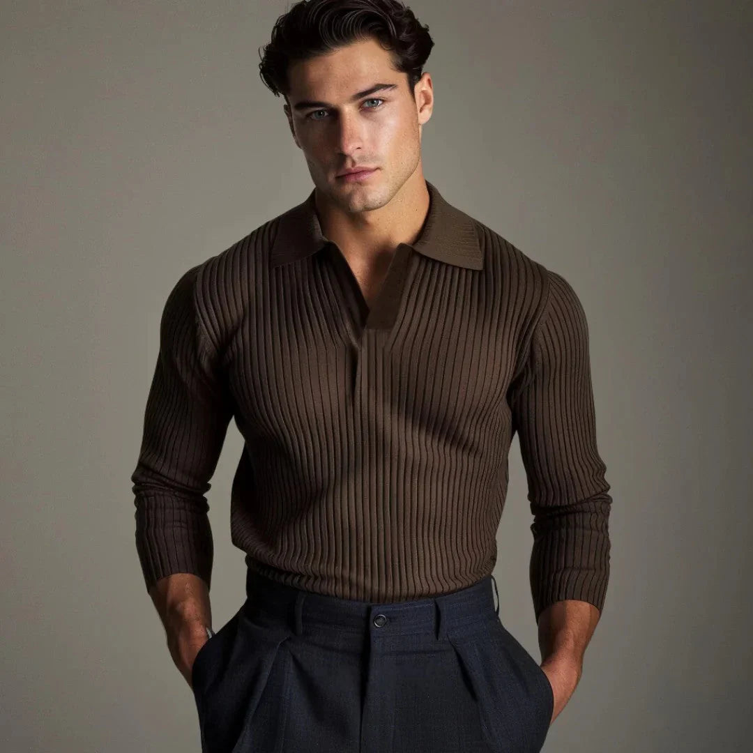 Tristan - Pulovr s V výstřihem Elegantní Mužský