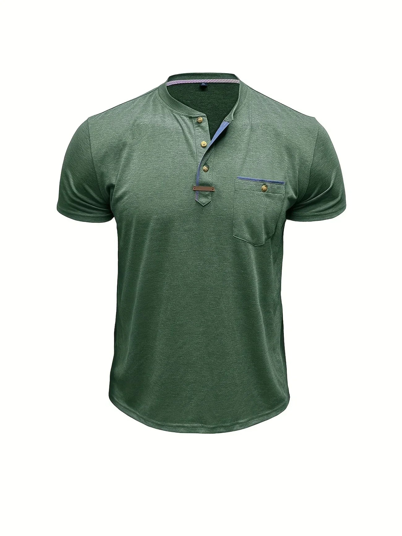 Eusébio - Elegantní tričko s knoflíky a kapsou