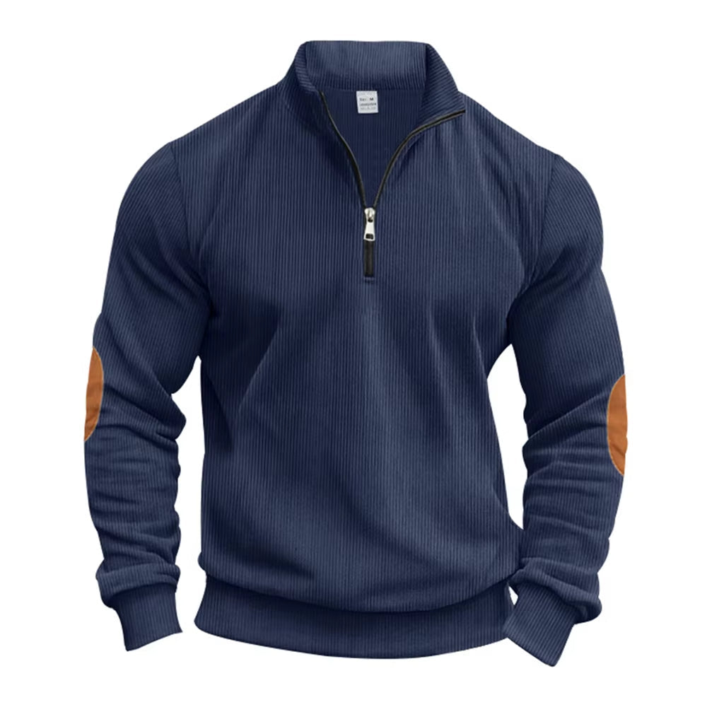 VLK | Pánský Kordurový Mikina s Polovičním Zipem