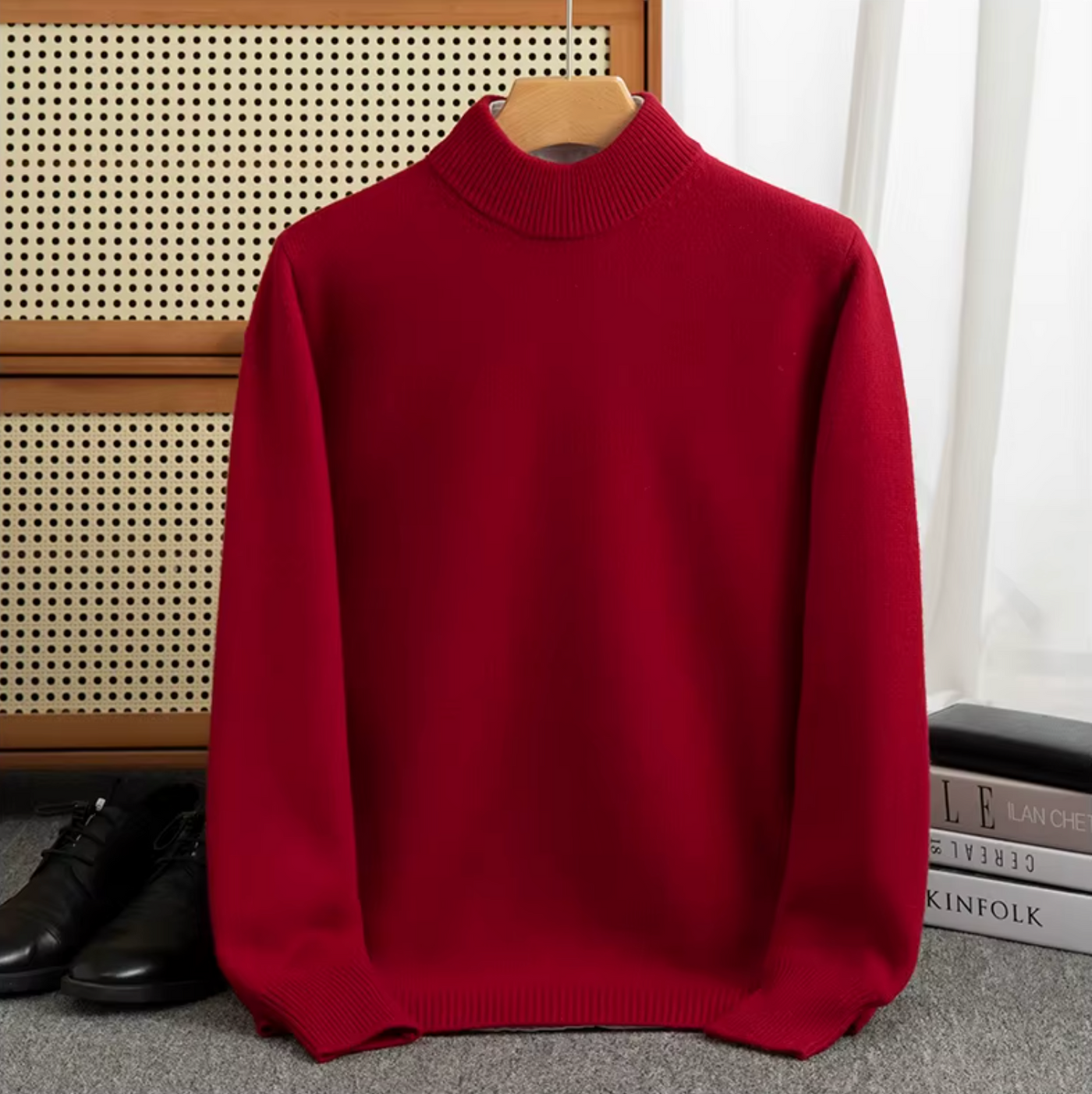 Marcin - Pánský Kašmírový Svetr s Vysokým Límcem