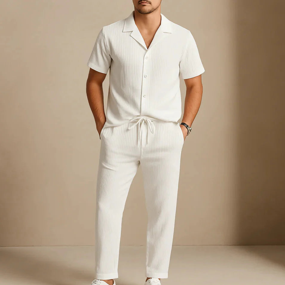 Isaac - Prémiová Lněná Košile a Kalhotová Sada