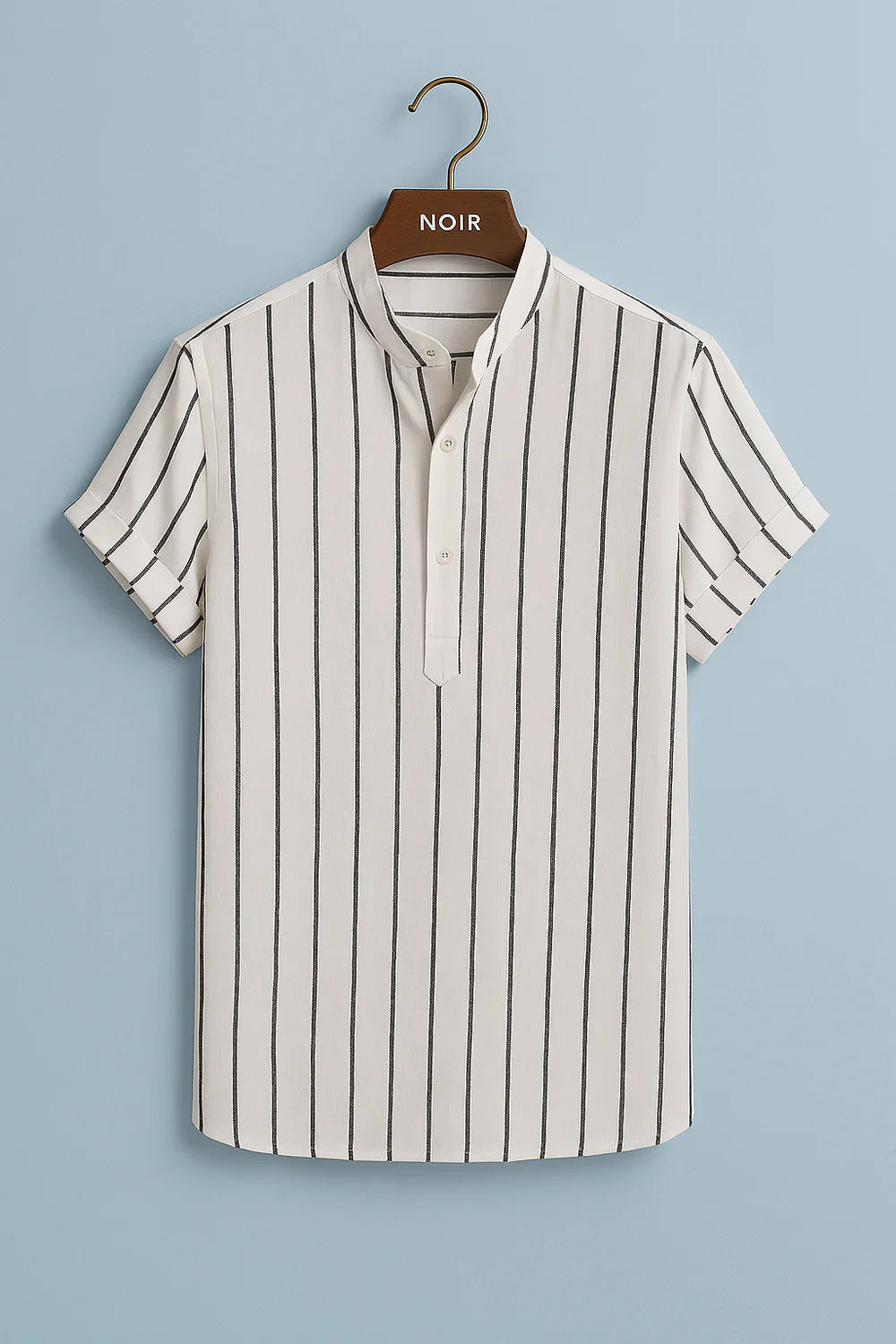 Ivan - Poloviční knoflíková letní košile z lnu