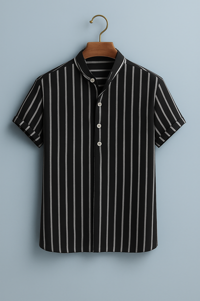 Ivan - Poloviční knoflíková letní košile z lnu