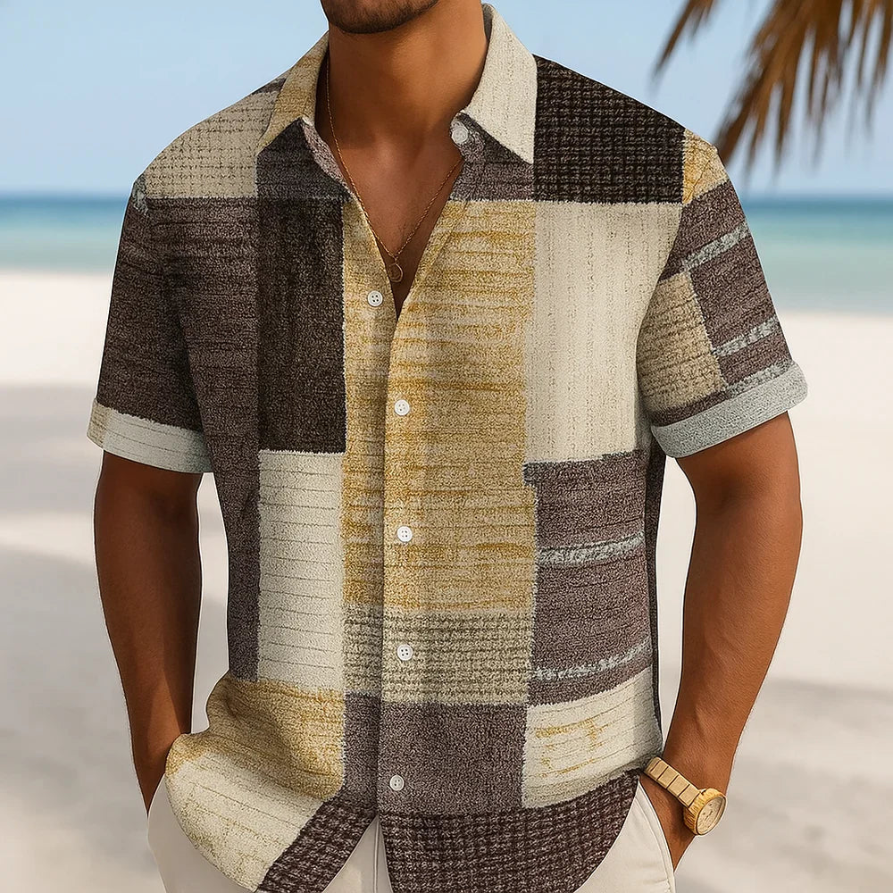 Zlatko - Patchworková Košile Z Prodyšné Bavlny