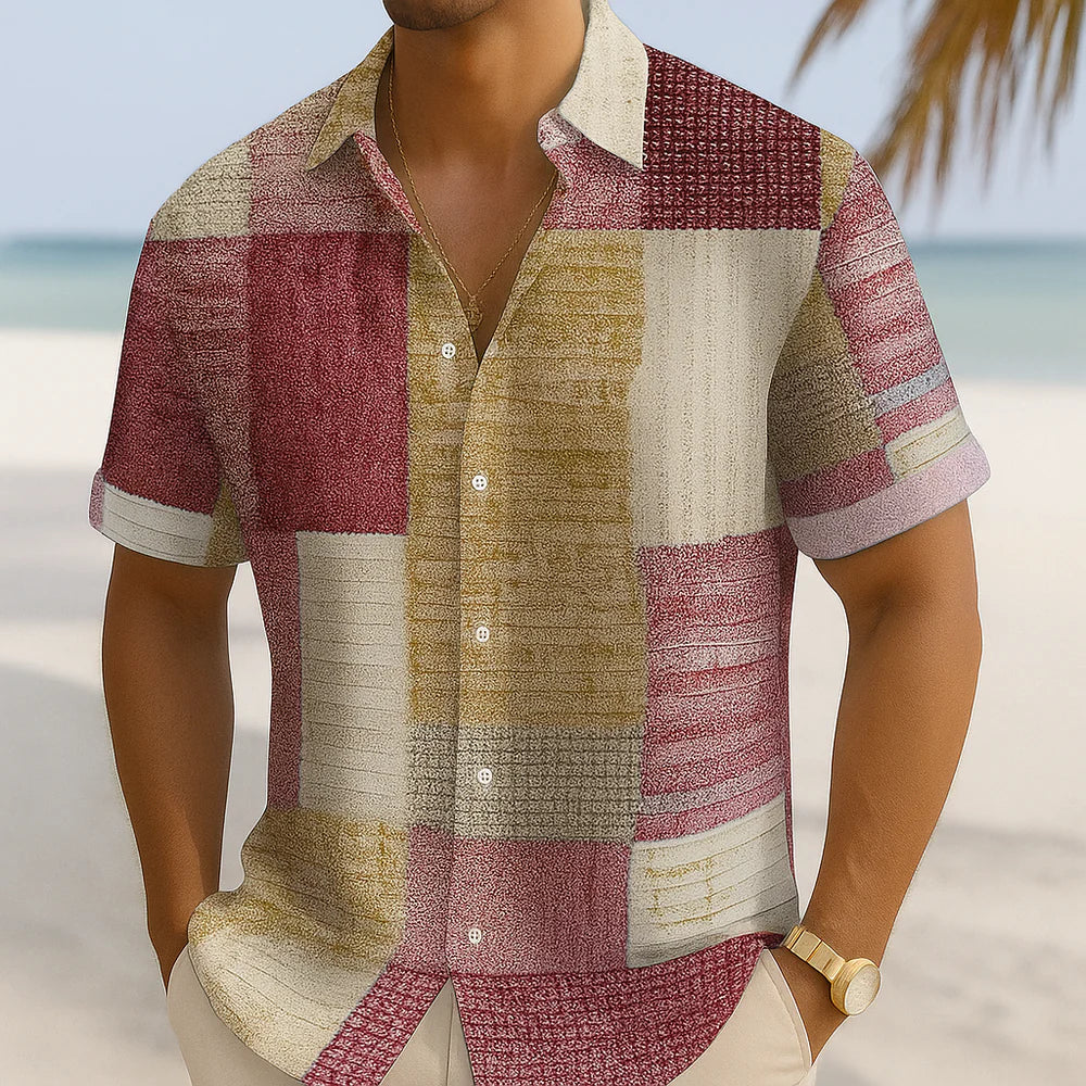 Zlatko - Patchworková Košile Z Prodyšné Bavlny