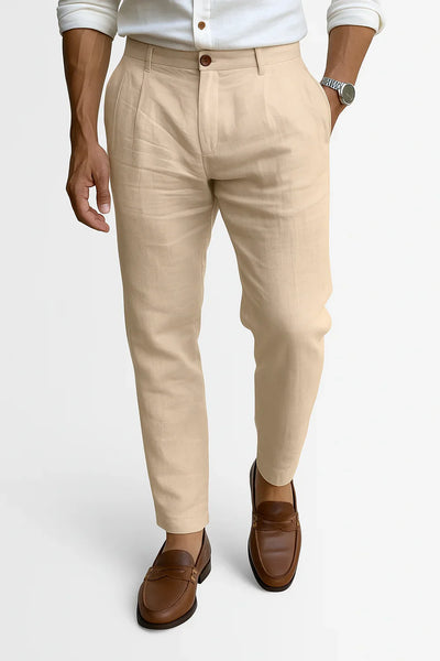 Santiago - Sofistikované Lehká Lněné Kalhoty