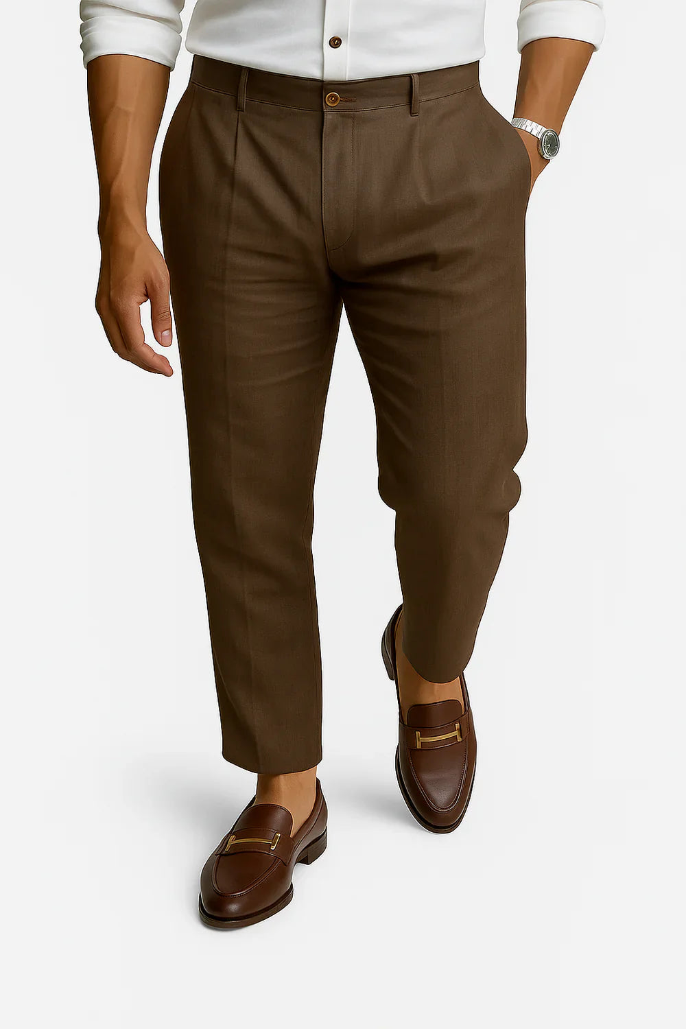 Santiago - Sofistikované Lehká Lněné Kalhoty