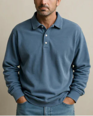 Abel - Retro Bavlněný Polo Svetr v Prémiové Kvalitě