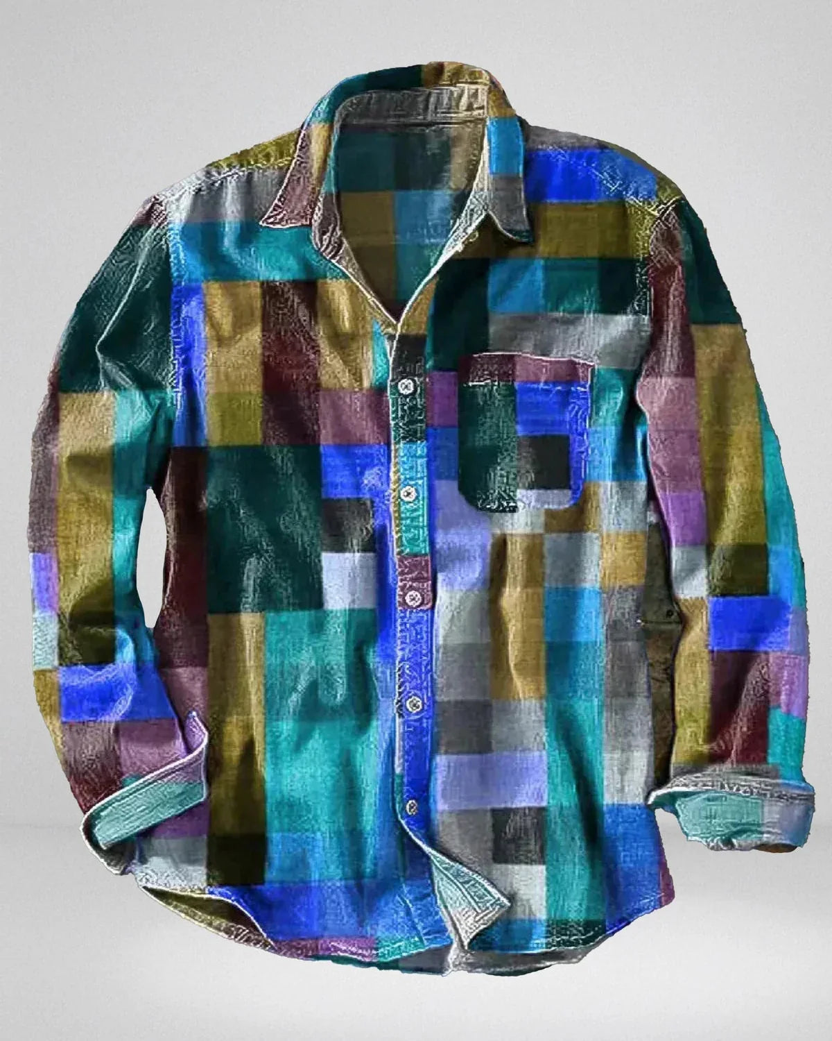 Hector - Barevná Kostkovaná Bavlněná Košile