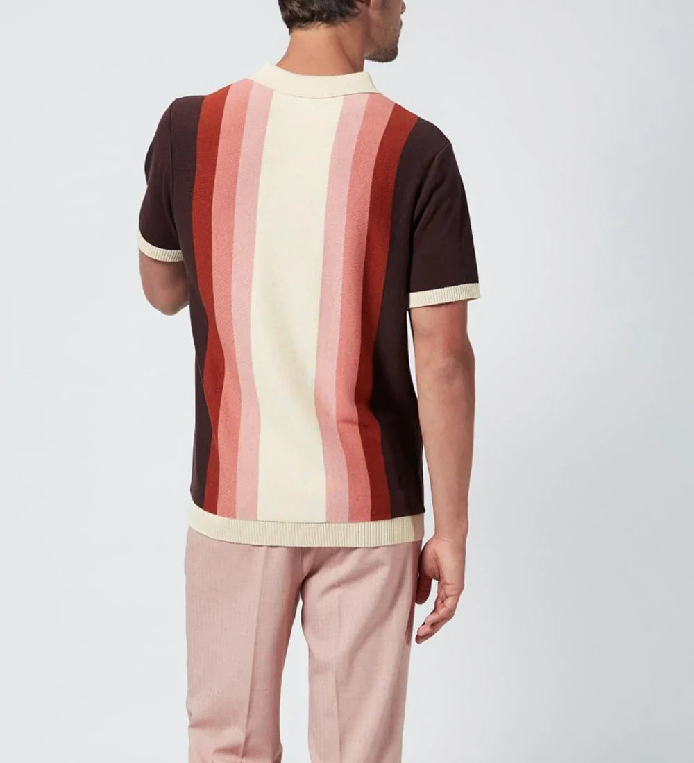 Cayden - Prémiová polokošile s barevným gradientem z bavlny