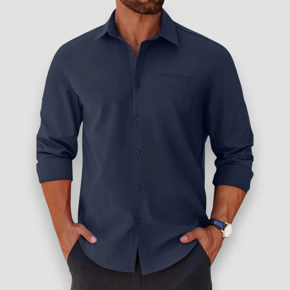 Yannis - Elegantní Klasická Prodyšná Košile
