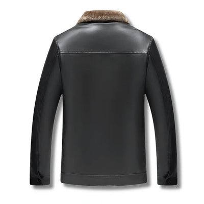 Diller - Elegantní Kožený Kabát S Kožešinovou Podšívkou