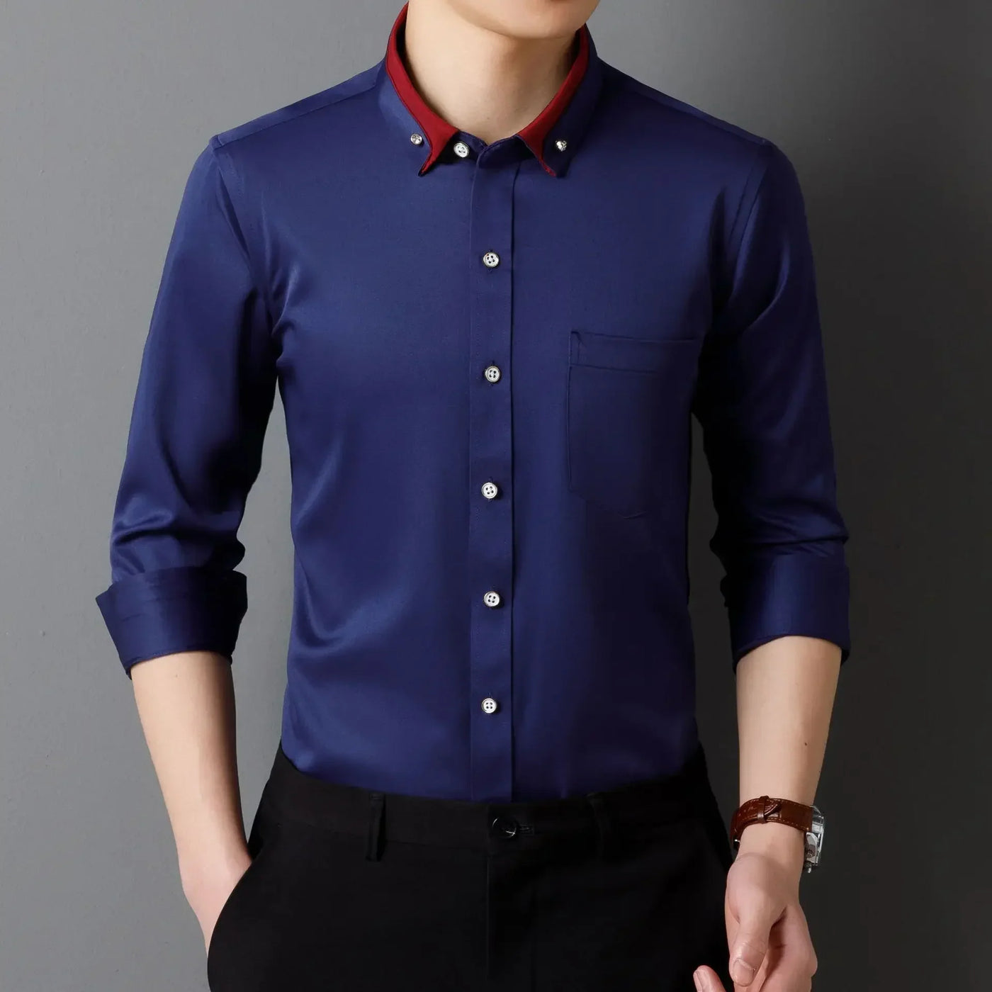 Valdo - Klasická košile s dlouhým rukávem