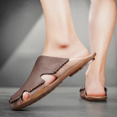 Rutger - Prodyšné Ručně Vyrobené Sandály z Pravé Kůže