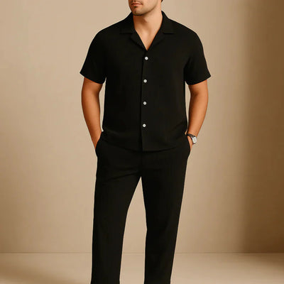 Isaac - Prémiová Lněná Košile a Kalhotová Sada