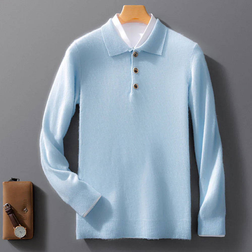 Bruce - Svetřík s Knoflíkovým Límcem z Kašmíru