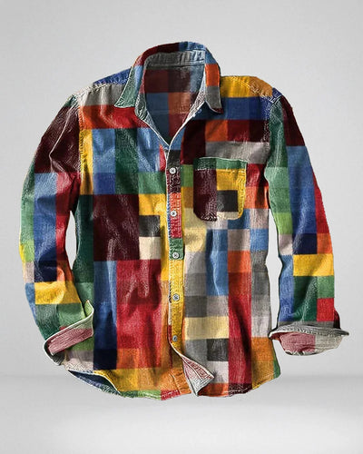 Hector - Barevná Kostkovaná Bavlněná Košile