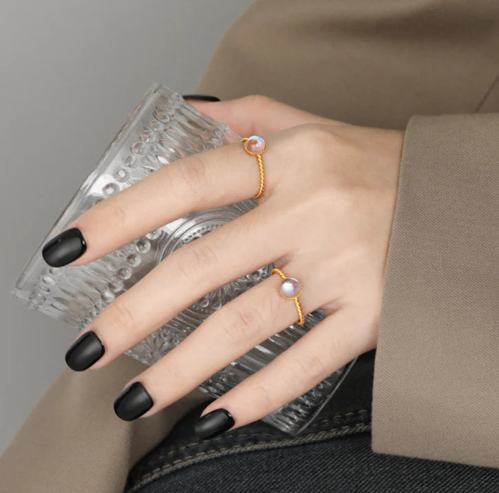 Měsíční kámen Prsten - Oko