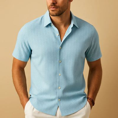 Javier - Elegantní Bavlněná Košile s Jemnými Pruhy