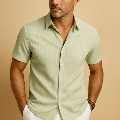 Javier - Elegantní Bavlněná Košile s Jemnými Pruhy