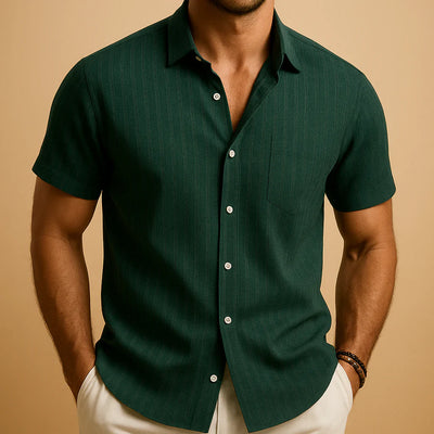 Javier - Elegantní Bavlněná Košile s Jemnými Pruhy