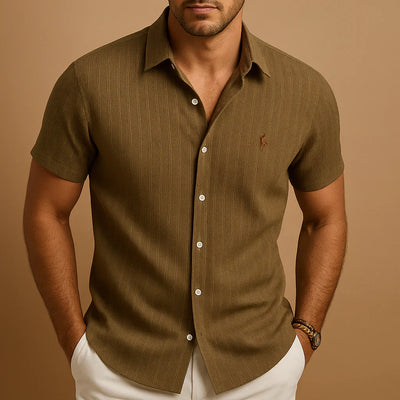 Javier - Elegantní Bavlněná Košile s Jemnými Pruhy