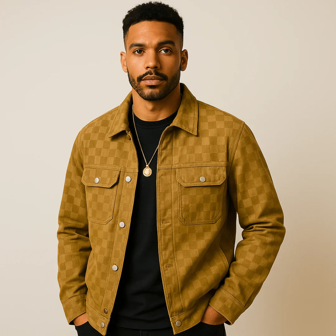 Gaston - Semišová Kostkovaná Bunda