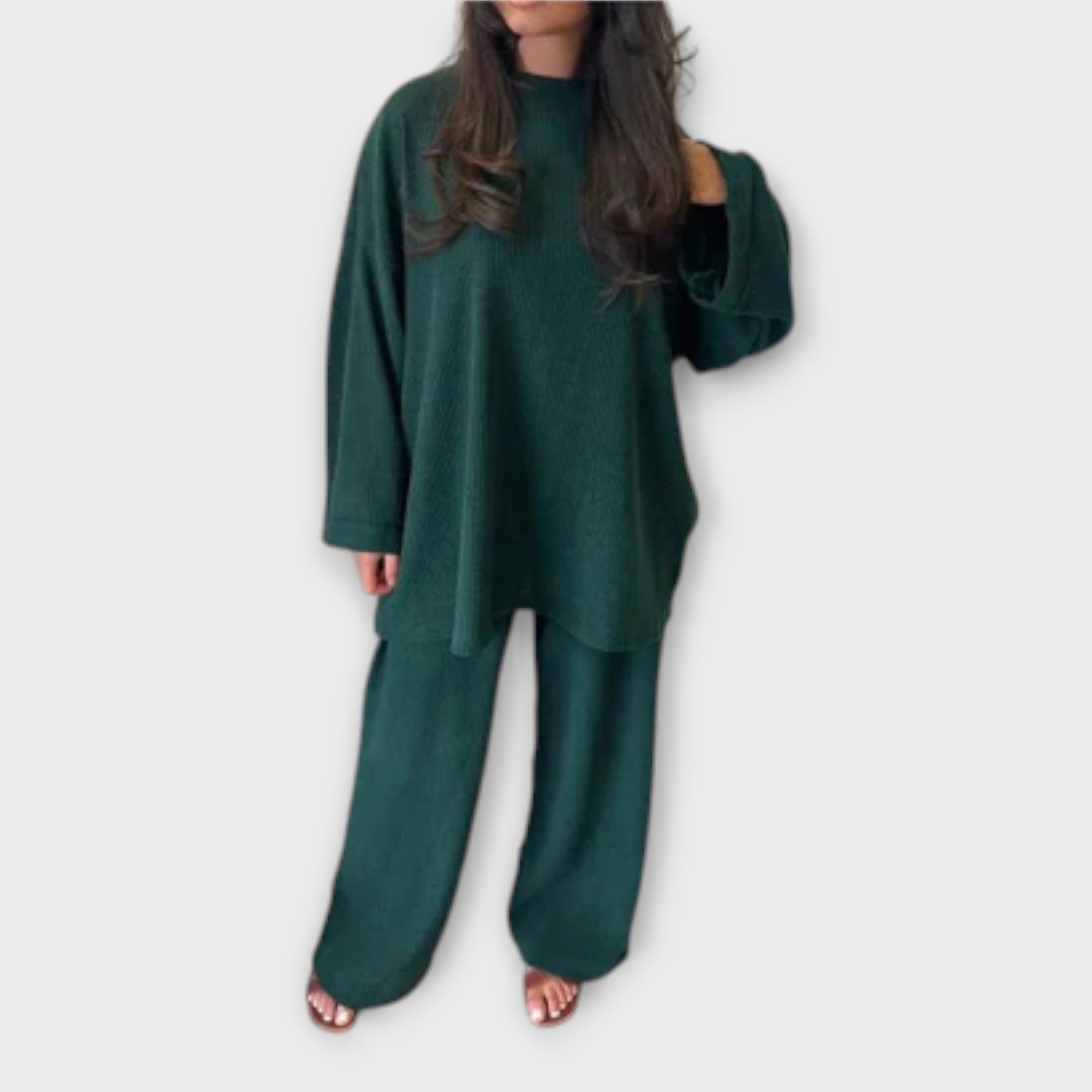 Ingrid - Set v nadměrné velikosti - Žebrovaný styl
