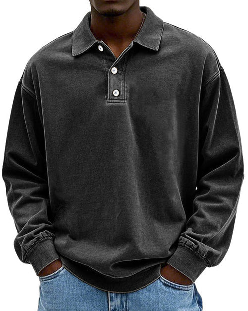 Abel - Retro Bavlněný Polo Svetr v Prémiové Kvalitě