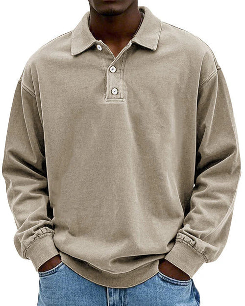 Abel - Retro Bavlněný Polo Svetr v Prémiové Kvalitě