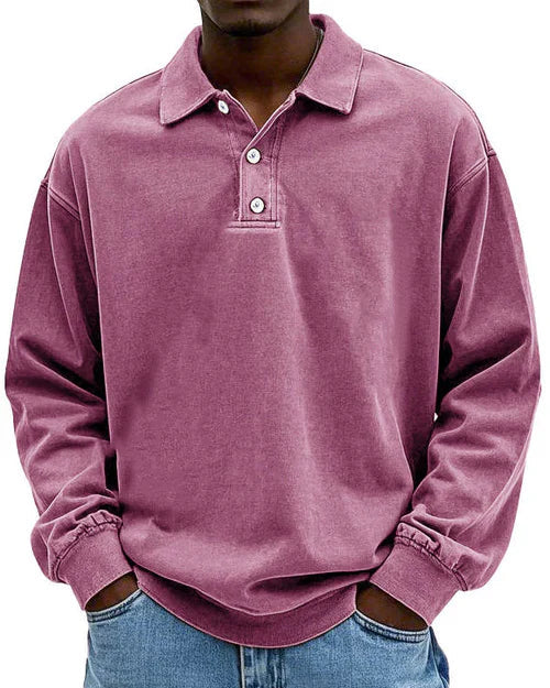 Abel - Retro Bavlněný Polo Svetr v Prémiové Kvalitě