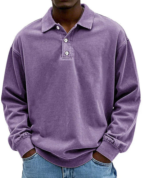 Abel - Retro Bavlněný Polo Svetr v Prémiové Kvalitě