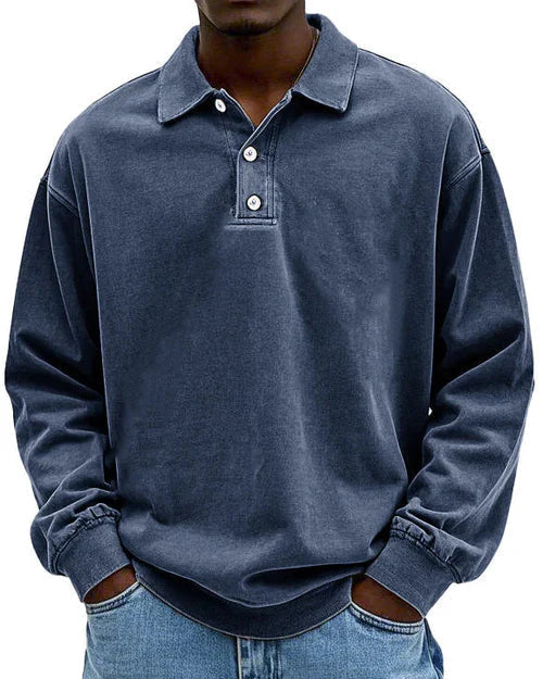 Abel - Retro Bavlněný Polo Svetr v Prémiové Kvalitě